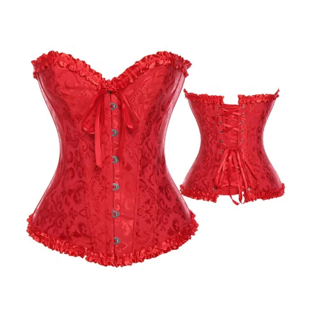 Genuine Quality Lace Up Vintage Corset Available For Women In Bright Multi Colors In Reasonable Prices