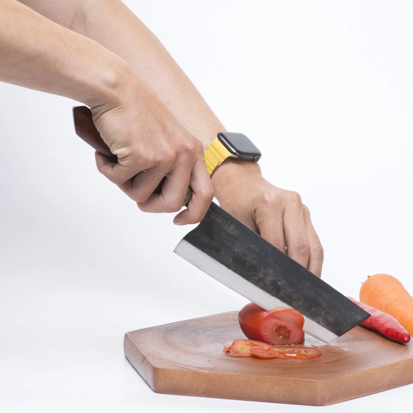 OEM Japanese Handmade Kitchen Knife With Wood Handles Carbon Steel Knives