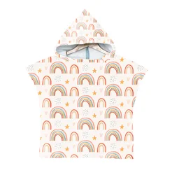 Пончо с капюшоном на заказ Пляжное банное полотенце быстросохнущее детское из микрофибры