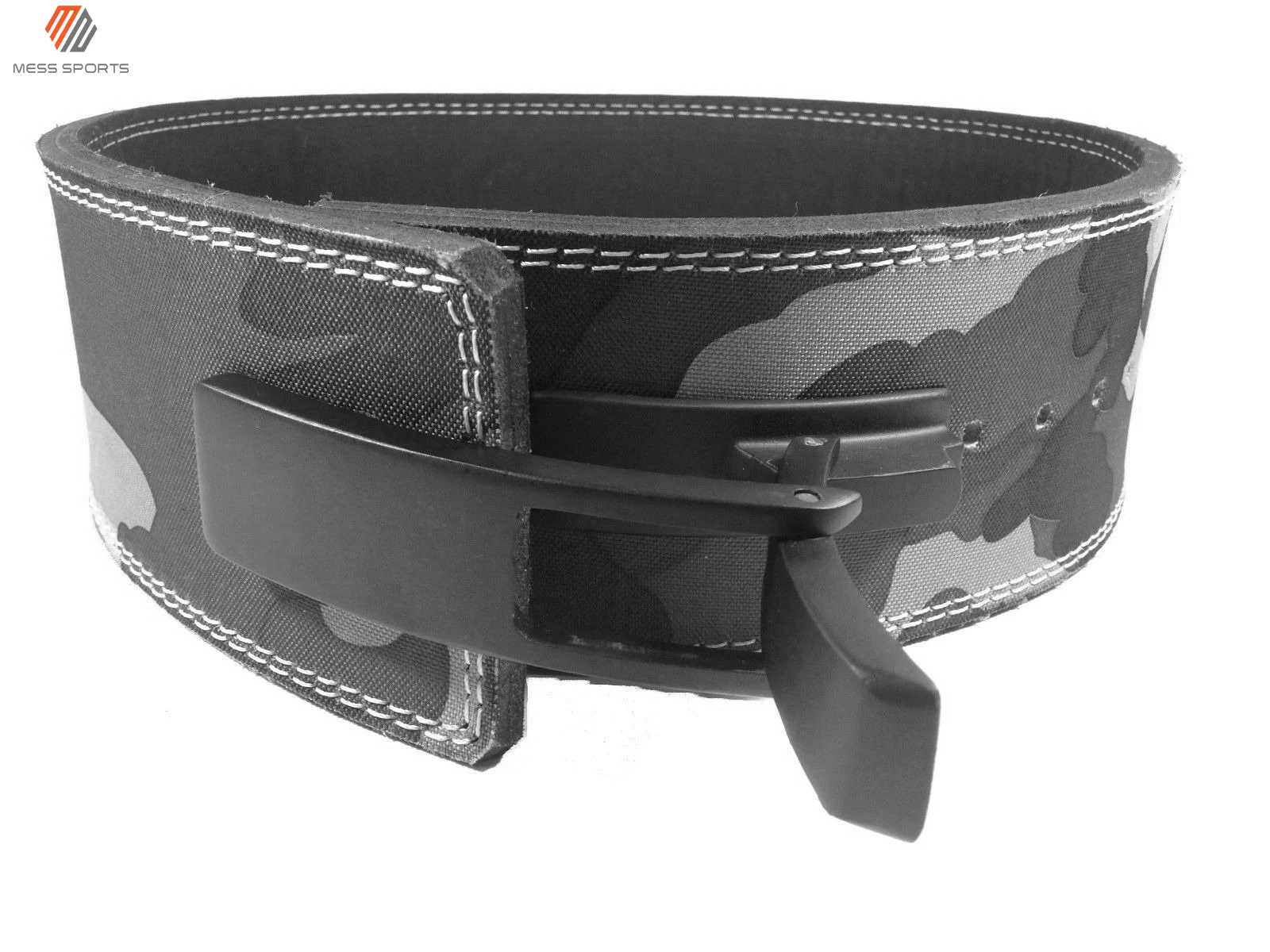 Cheap Men Comfortable Camo Style Powerlifting PU Leather Gym Lever Squat And Dead Lifting Workout Leather Belts