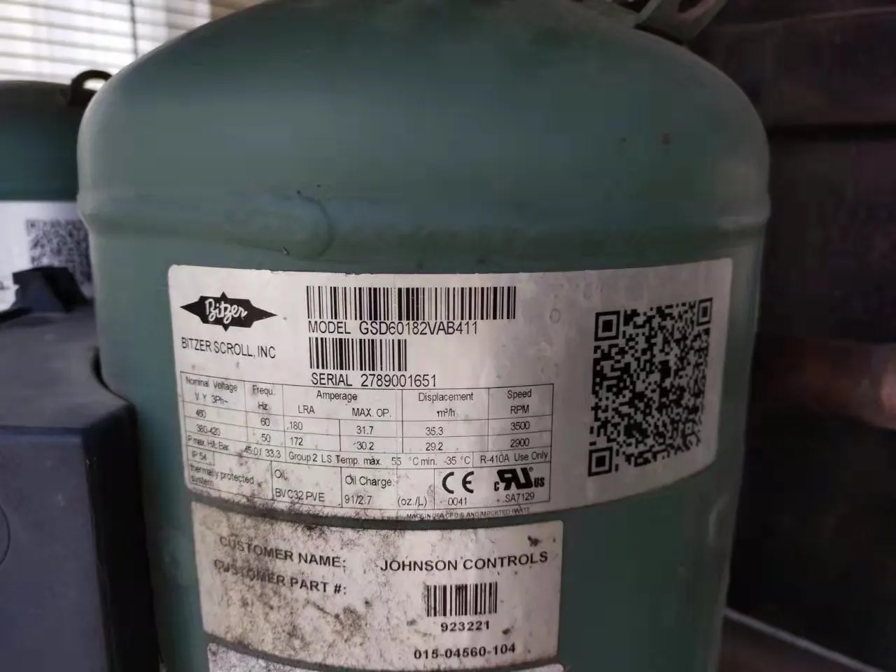 15HP For Cool Room Refrigerant Reciprocating Cold Compressor