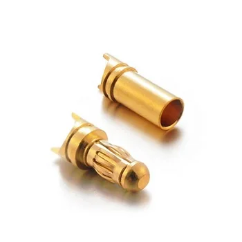 
high quality brass gold plated 3.5mm 4mm banana plug male female bullet terminal connectors 