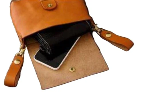 Fashion trend vintage style  buffalos leather ladies slings bags crossbody bags with stone work designer handmade ladies bags