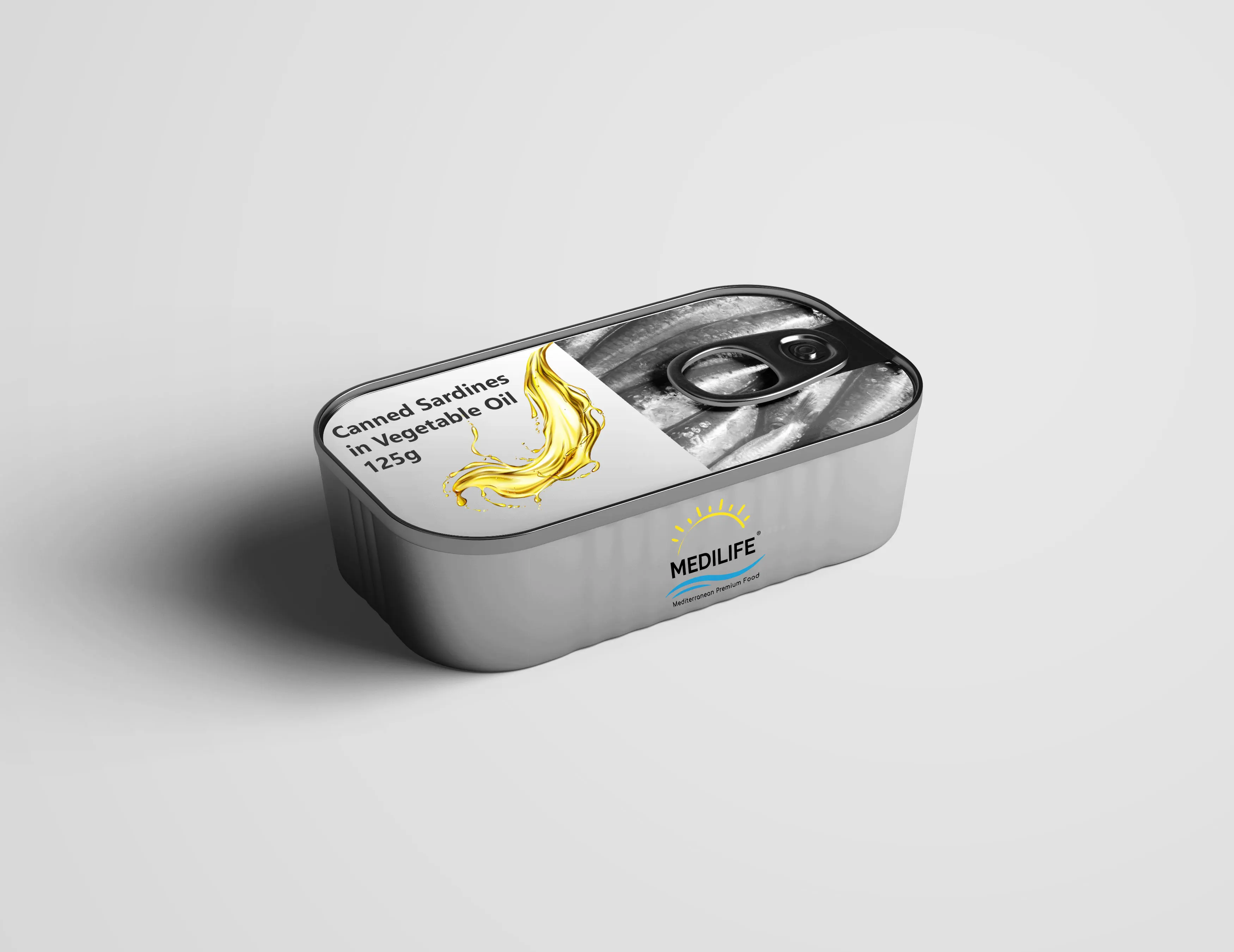 (125 g ) Canned Sardines in Vegetable Oil with Harissa ,High Quality canned Sardines,125g Sardines in cans with Harissa 125g