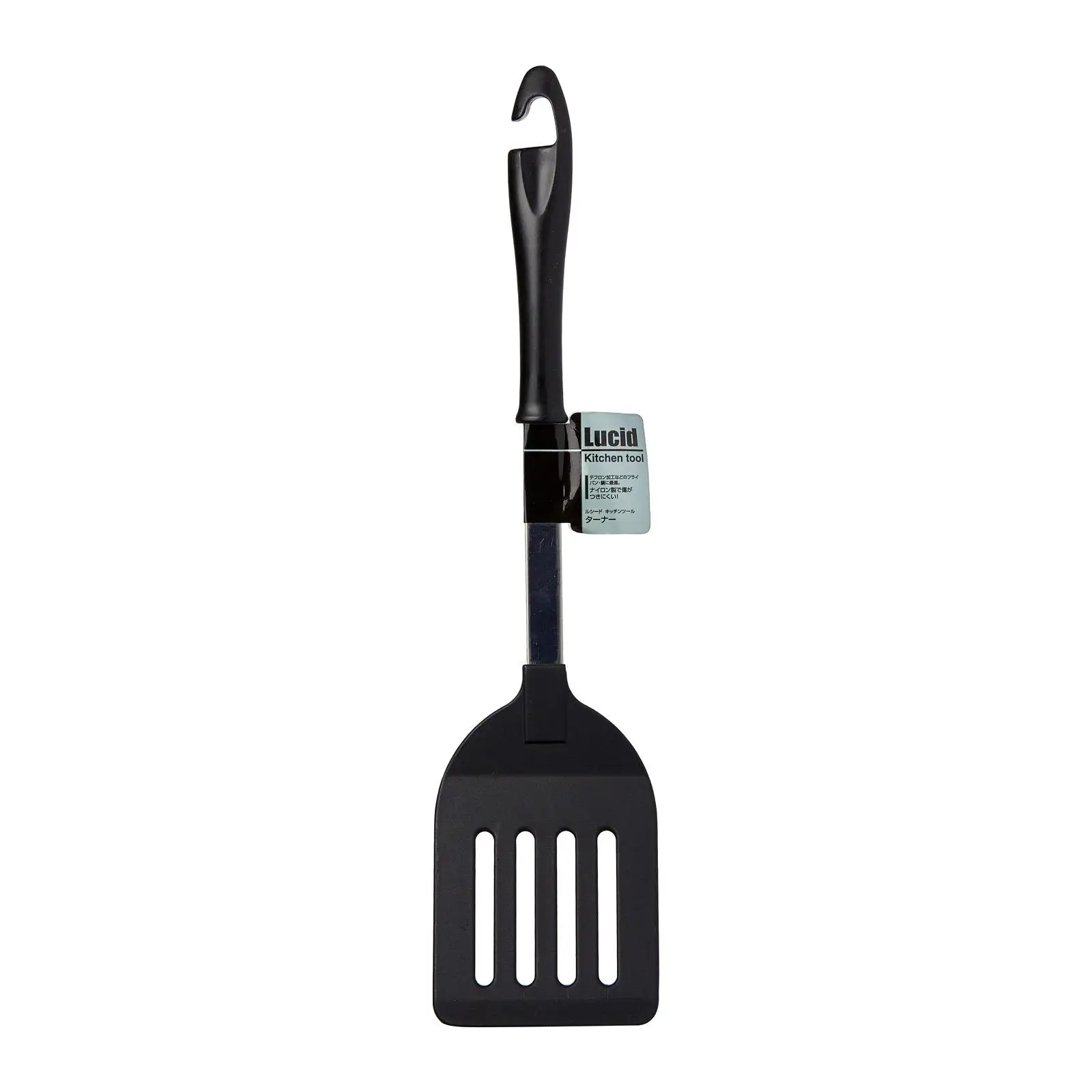 Made in Japan Nylon Kitchen Utensil Lucid Slotted 31.5Cm Ideal Turner for Using on Non-stick Coating Cookwares