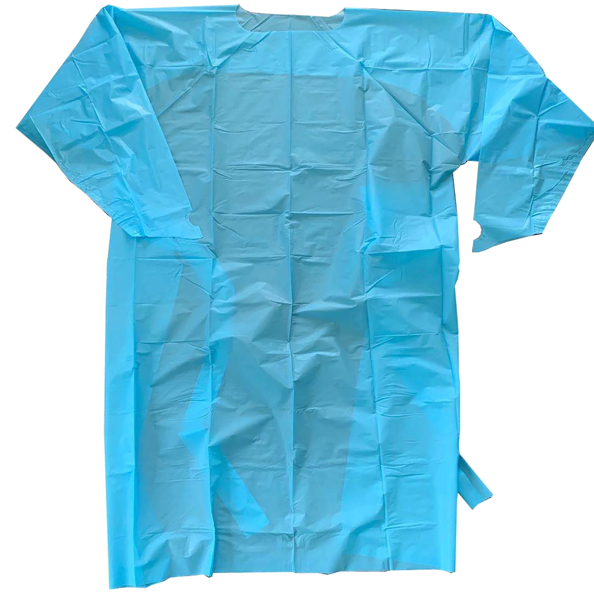 Over-the-Head Protective Procedure Gown One Size Fits Most Blue NonSterile AAMI Level 2 Disposable