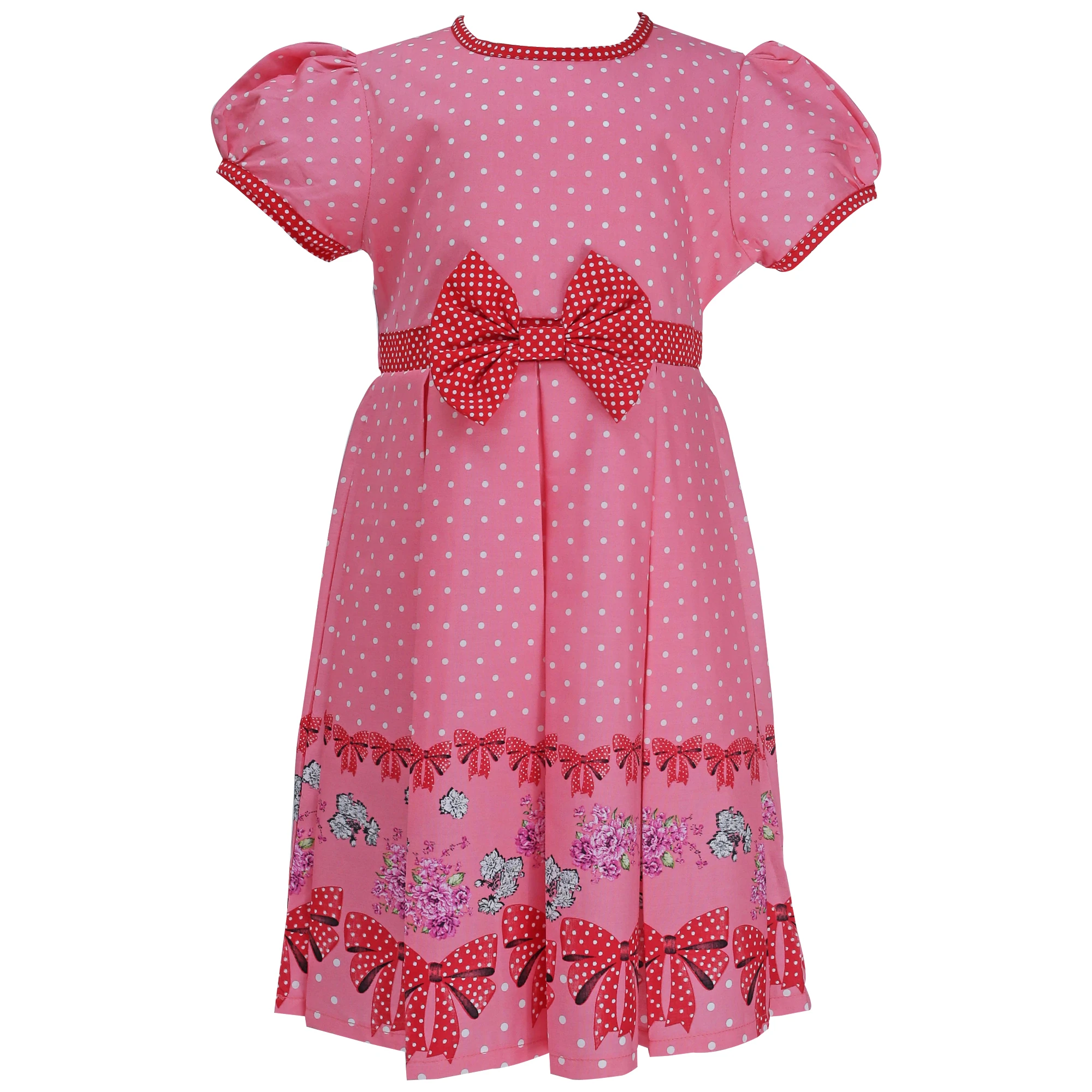 New collections of girls party dresses,flower weddings dress baby frock designs Pink body frock/baby cotton dress