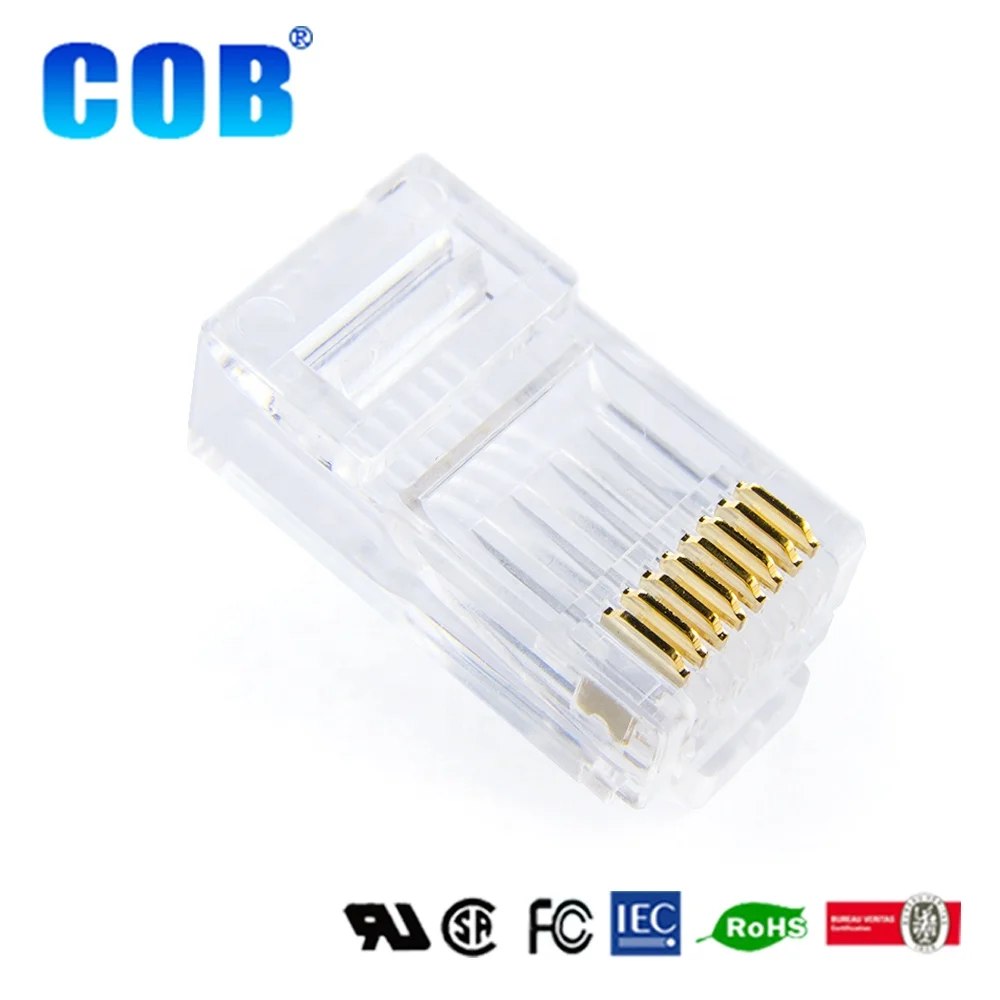 Professional Manufacturer Telecom Parts Unshielded Modular Plug  RJ45 Connector Cat5e UTP
