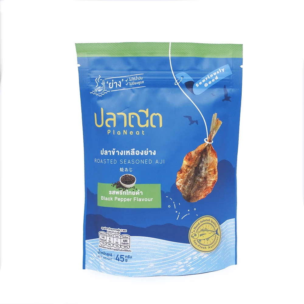 
Planeat Roasted Seasoned Aji Horse Mackerel Fish Black Pepper Flavour 