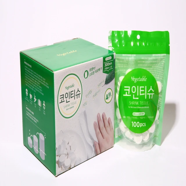 
Compressed Coin Tissue 300pcs dish cloth wet tissue towel 