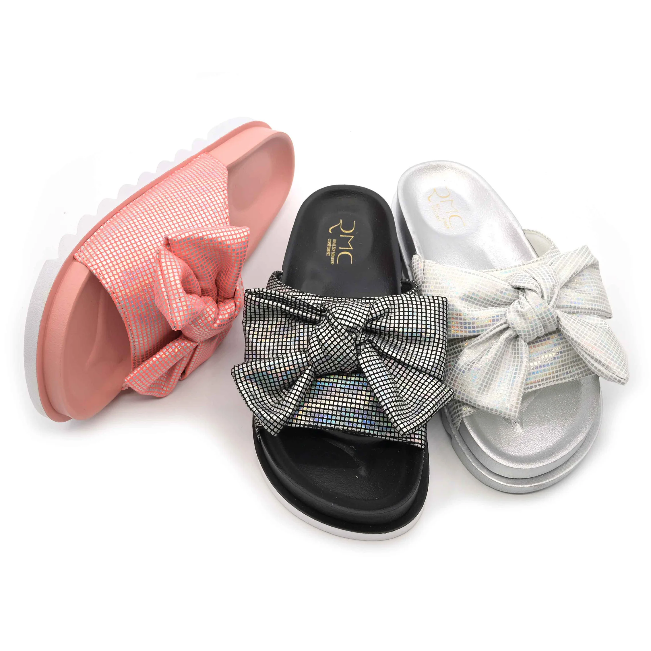 2022 New Design Fashion Comfortable Soft Ladies Custom Bow Tie  Indoor Outdoor Women Slippers