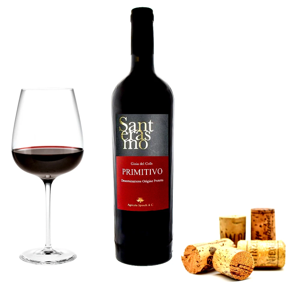 Premium quality Italian red wine 0,75L Santerasmo DOP | Dry | Elegant aromas | Made in Italy