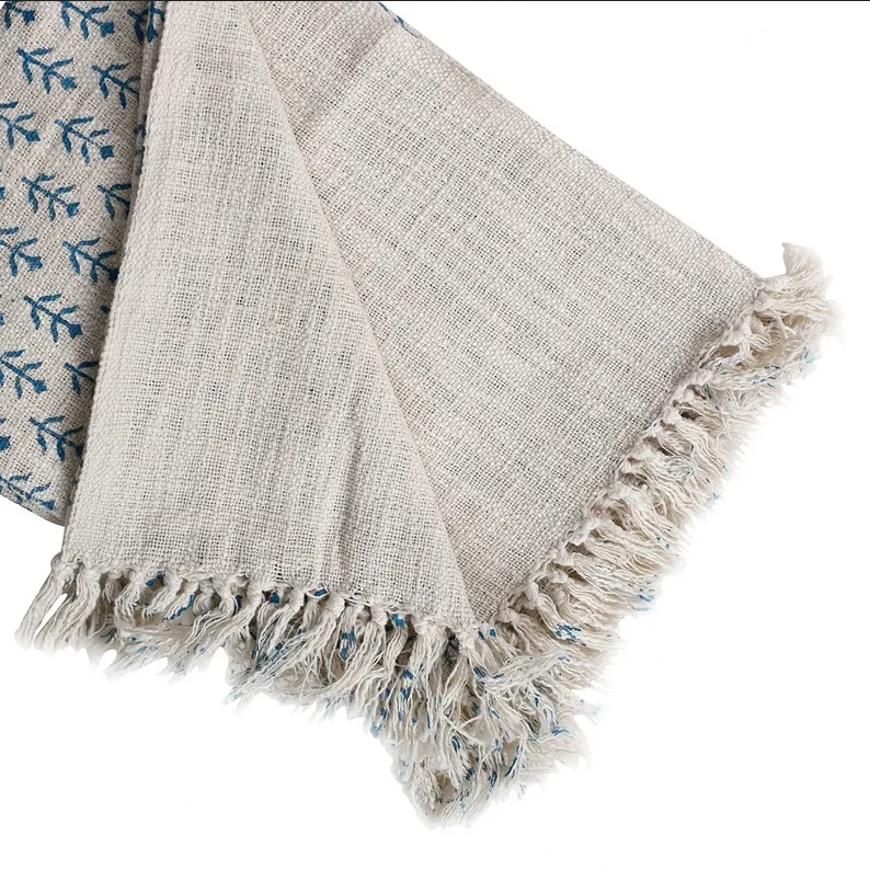 Оптовая продажа индийское 100% Мягкое хлопковое покрывало ручной работы с принтом экологичное для дома и офиса