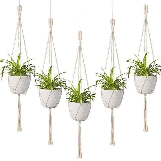 Macrame Plant Hangers Home Decor Hanging Plant Shelf Indoor Wall Planter Wholesale ceramics Flower Pot Holder Plant Hanger