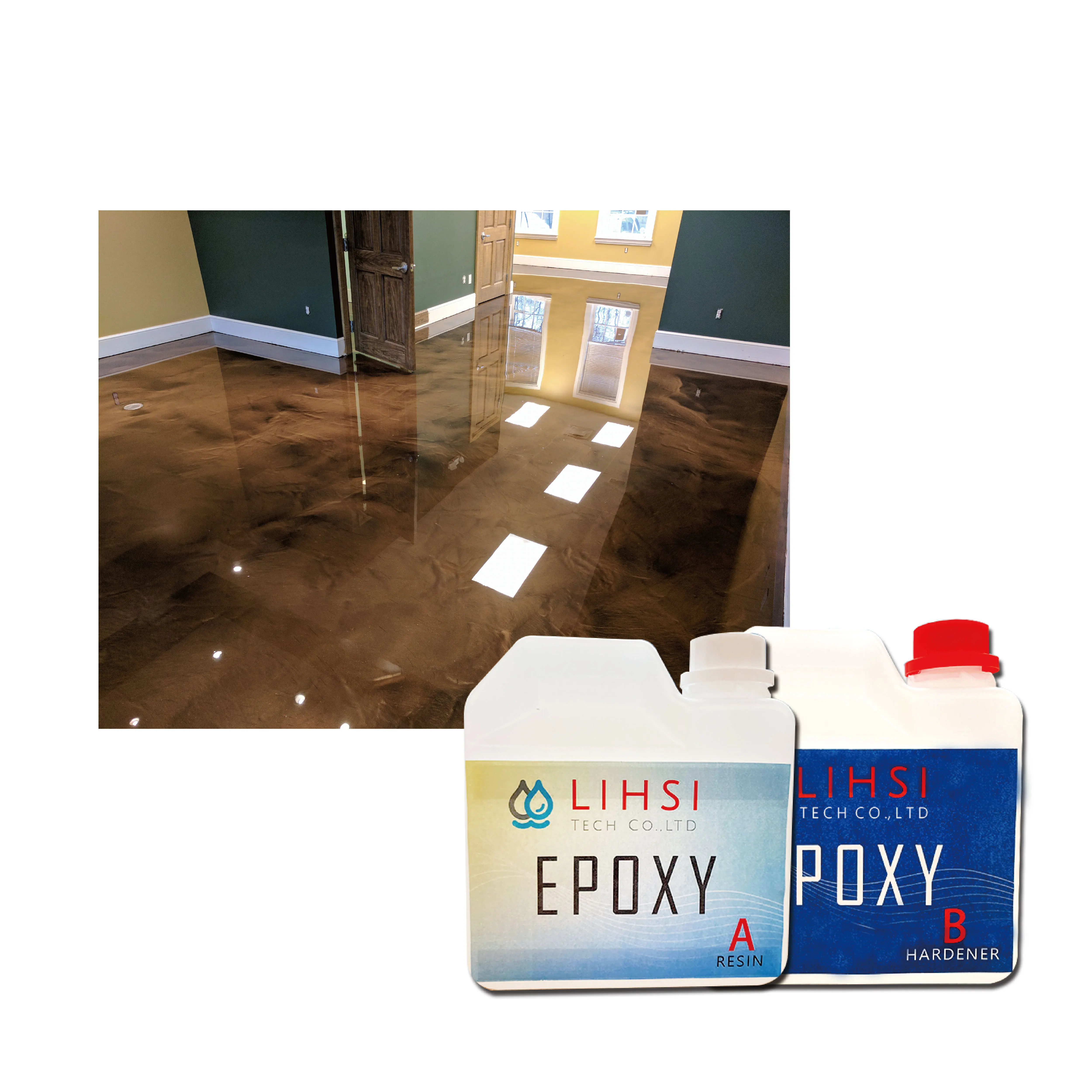 Customized order LIHSI Metallic Epoxy Resin Floor