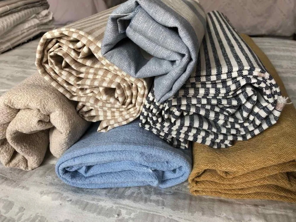 OEM Yarn Dyed  Stripe Cotton Fabric for Garments and Bedding set Woven TWILL Polyester Uniform Fabric