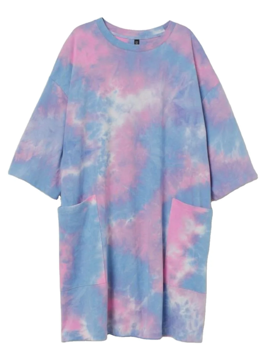New arrival Lady t shirt Organic cotton oversized tie dyed t shirt women collection from Bangladesh