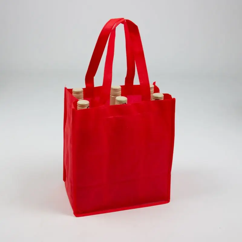 2024  Wine Bag 4 To 6 Bottles Holders High Quality Luxury Custom Logo Printed Eco Friendly Reusable Material