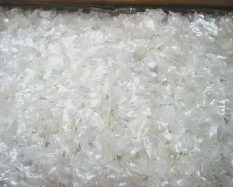 Washed 100% clear PET flakes white