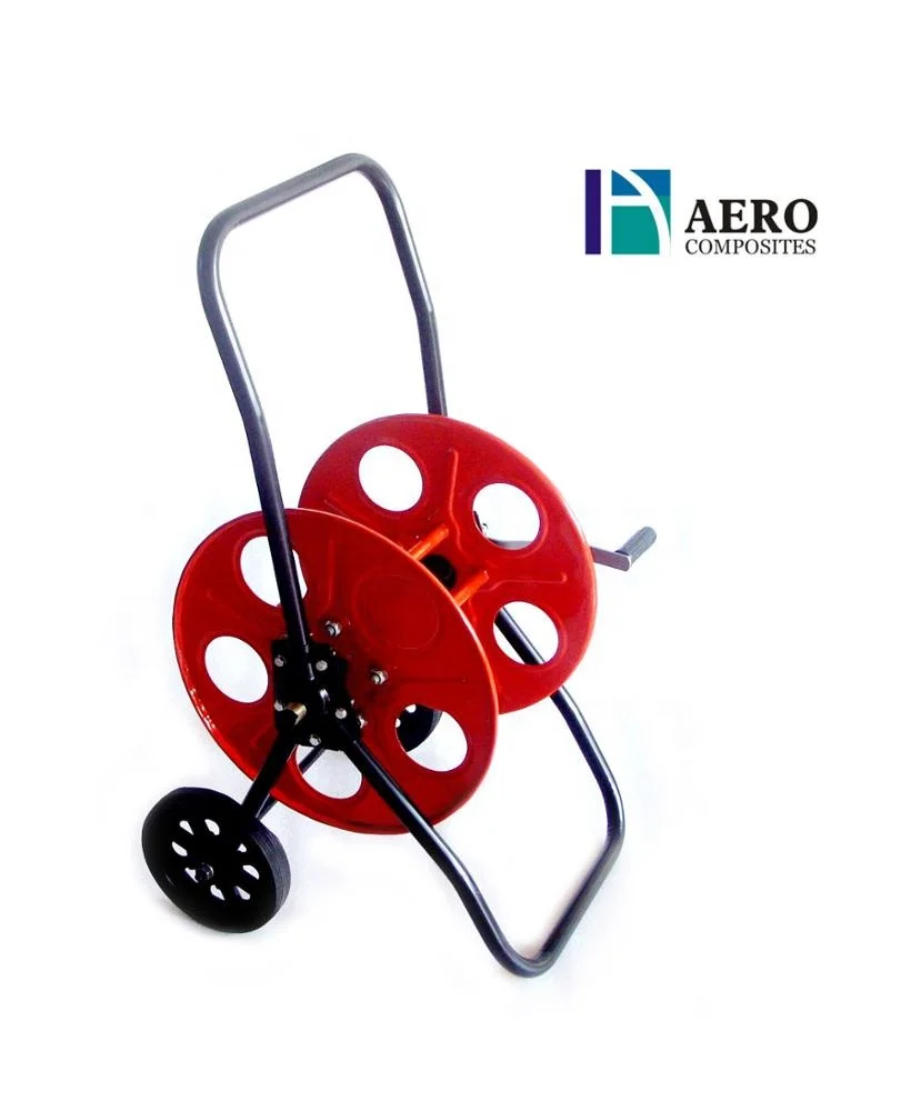 
Wheeled Metal Hose Reel for commercial window cleaning business 