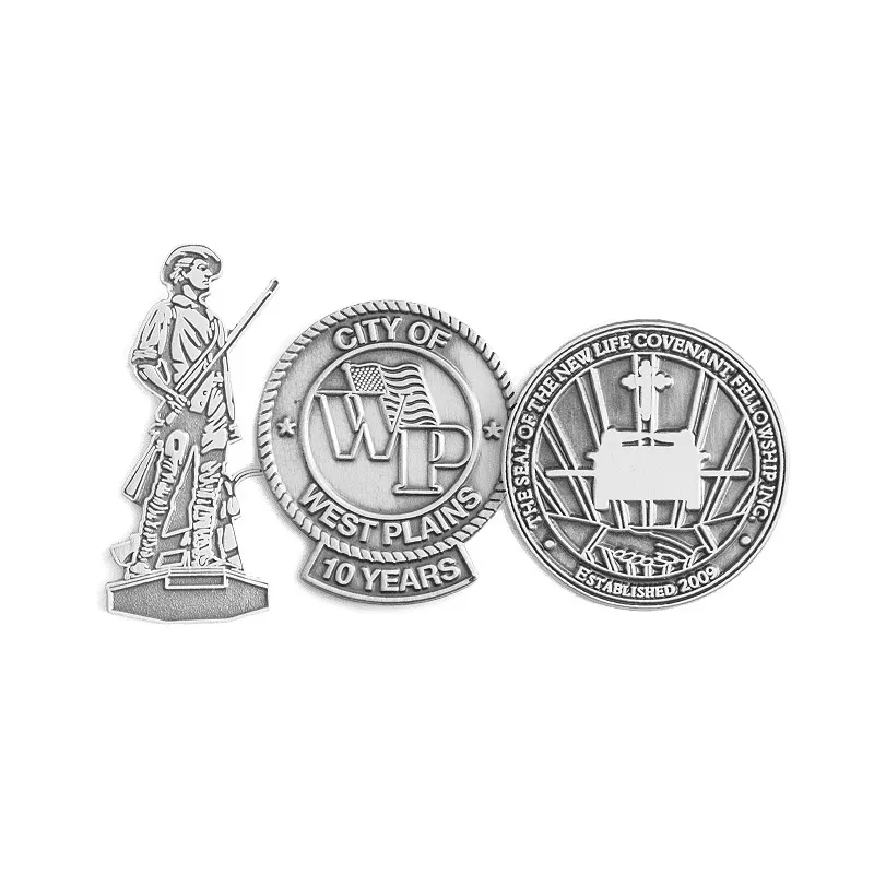fashion club souvenir s925 custom sterling silver years of service badges 3d lapel pin