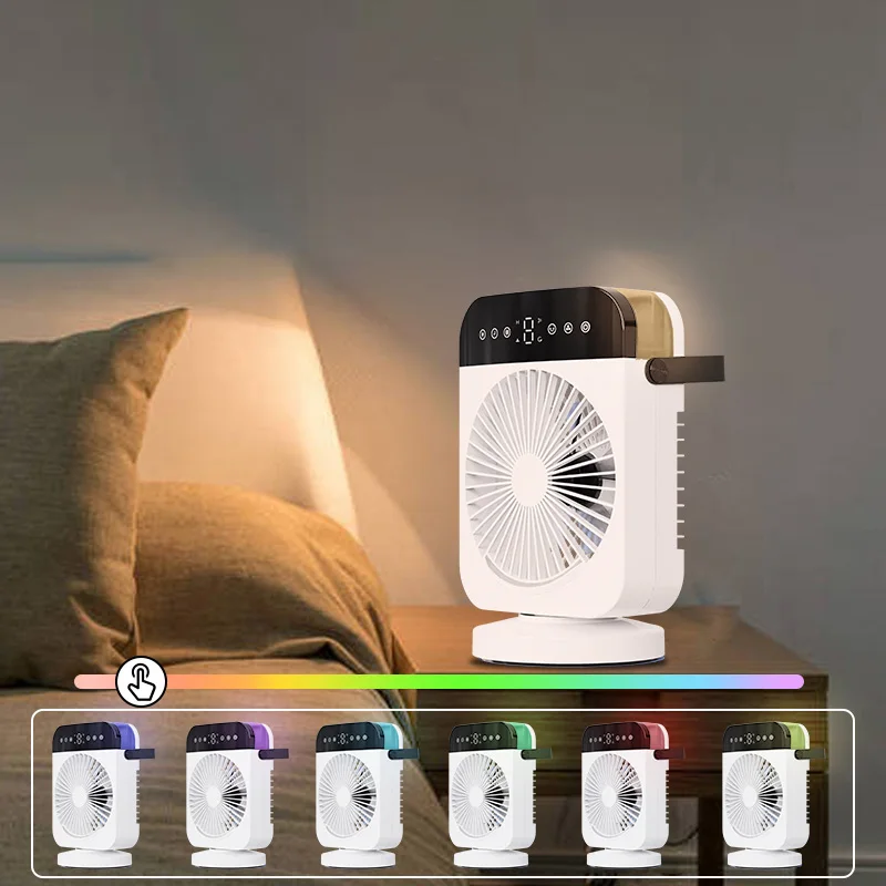 Smart Mini Air Circulation Fan with RGB Lights USB Connection