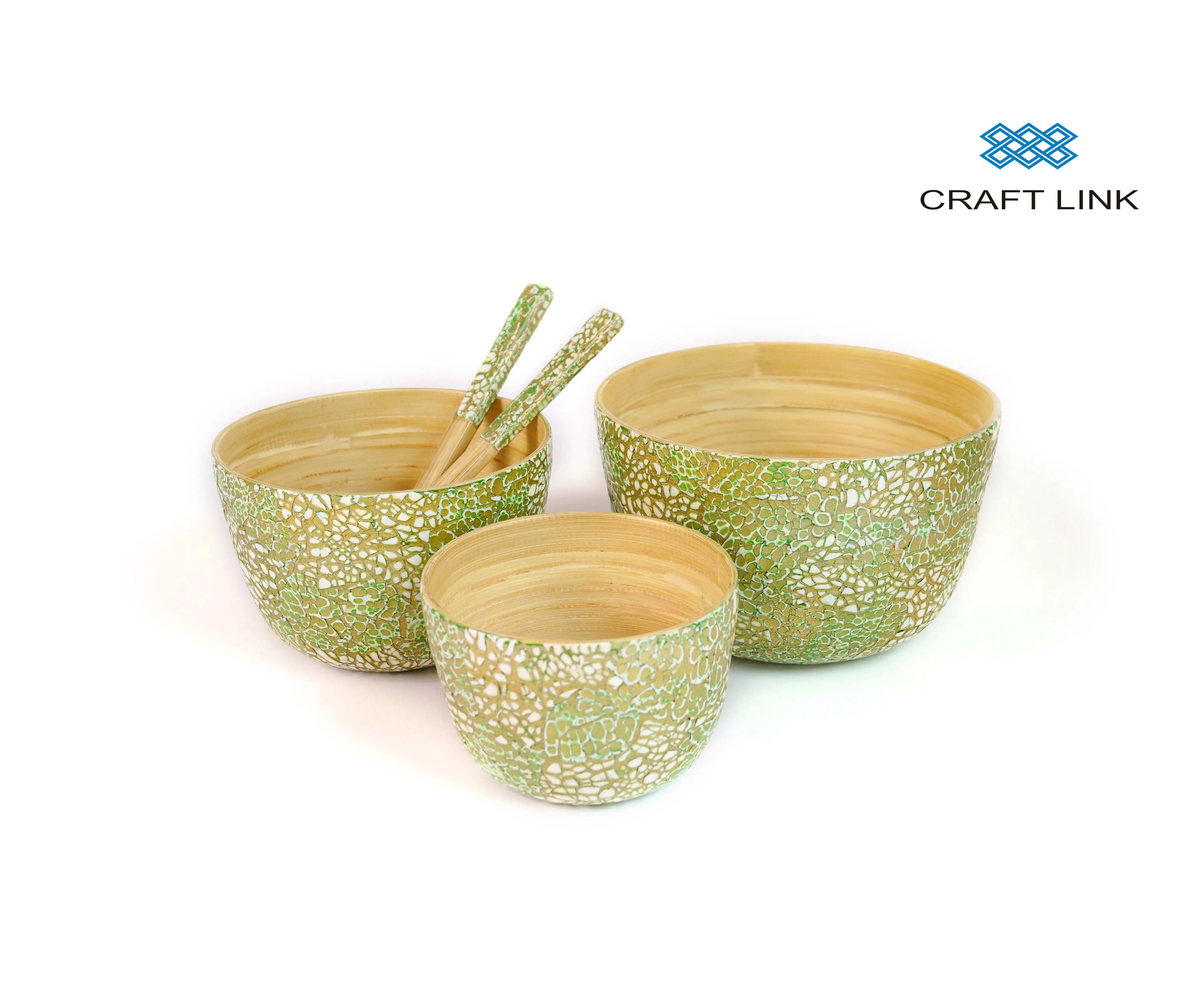 
Handmade Vietnamese lacquer spun bamboo bowl, eye catching color, European export standard best price for wholesale 