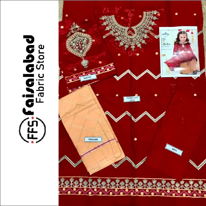  Индивидуальные детские платья последние пакистанские салвар камиз с вышивкой кружевная вышитая ткань для газона костюмы детей