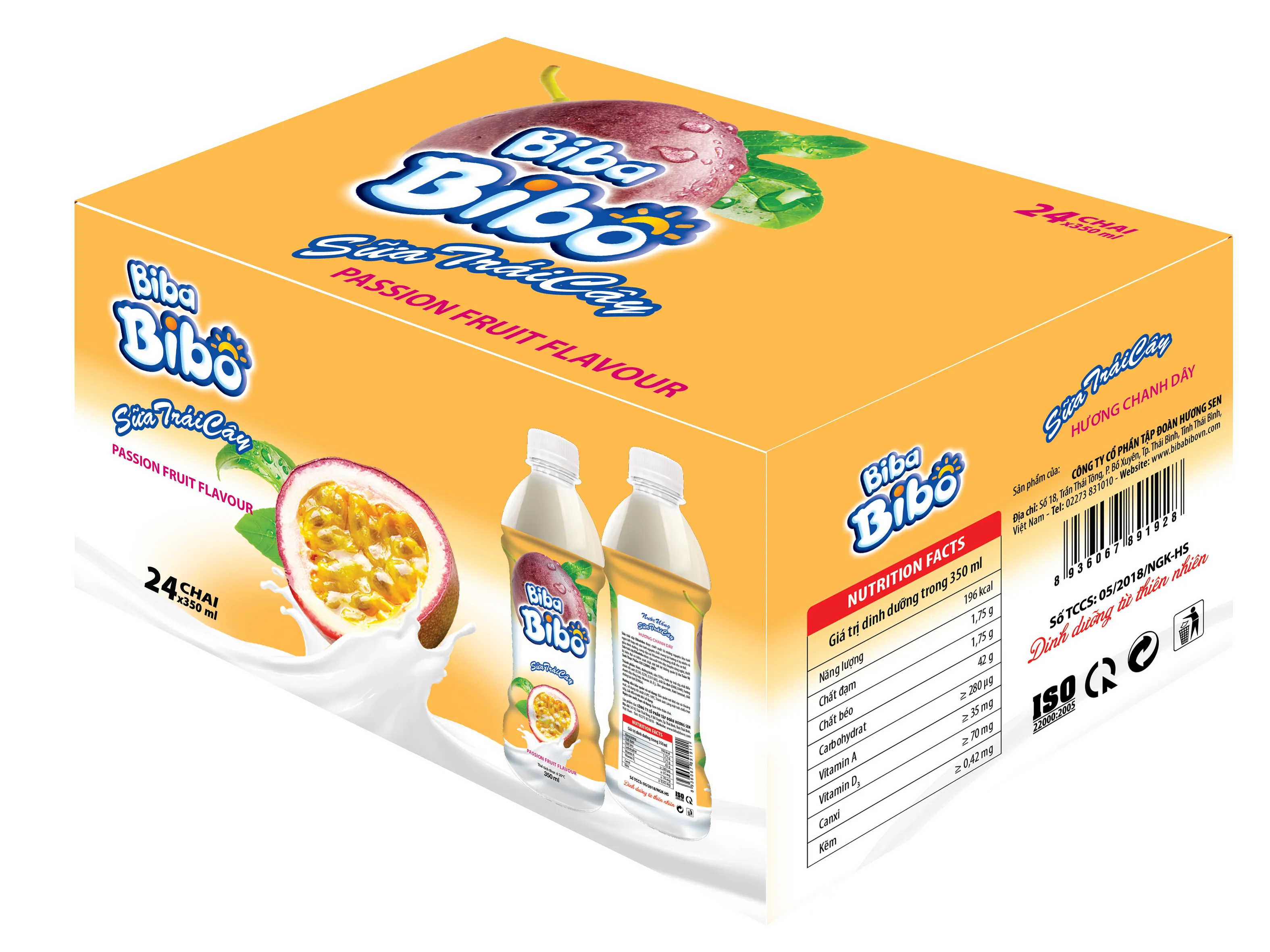 Natural Organic Fruit Milk Drink With Passion Flavor Pet Bottle 350ml With Best Price From Vietnam
