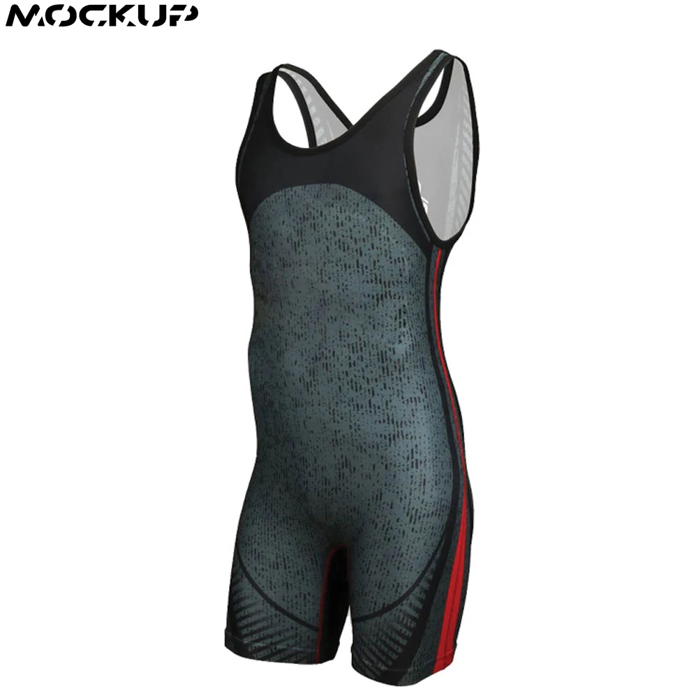 Custom Wrestling Singlet Men Body Wear Bodysuit Overalls One-piece Men Transparent Wrestling Singlets