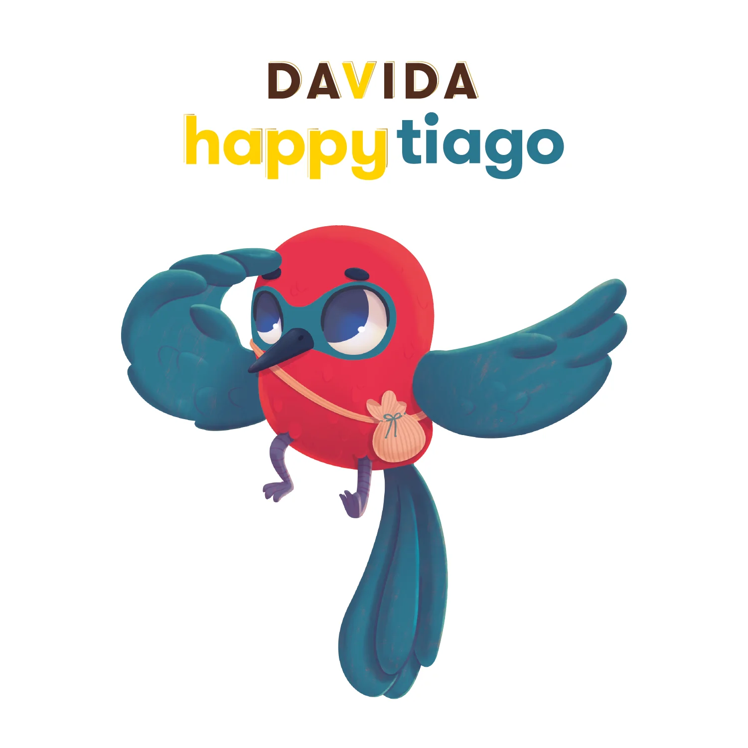 DAVIDA Happy Tiago Sweet Snack Mix with Chocolate Covered Quinoa, Pretzel, Banana and Pretzel