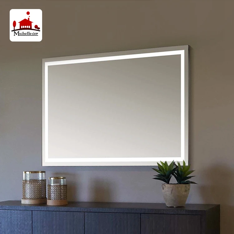 
bathroom high level smart rectangle backlit silver illuminated mirror usa standard hotel bedroom sets led illuminated mirror 