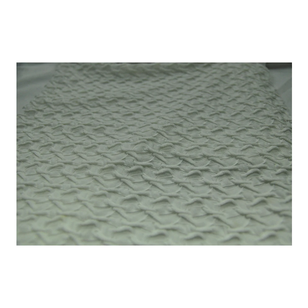 Plain Dyed Fabric Seersucker Jacquard Knit For Fashion Sweater Material Casual Clothes