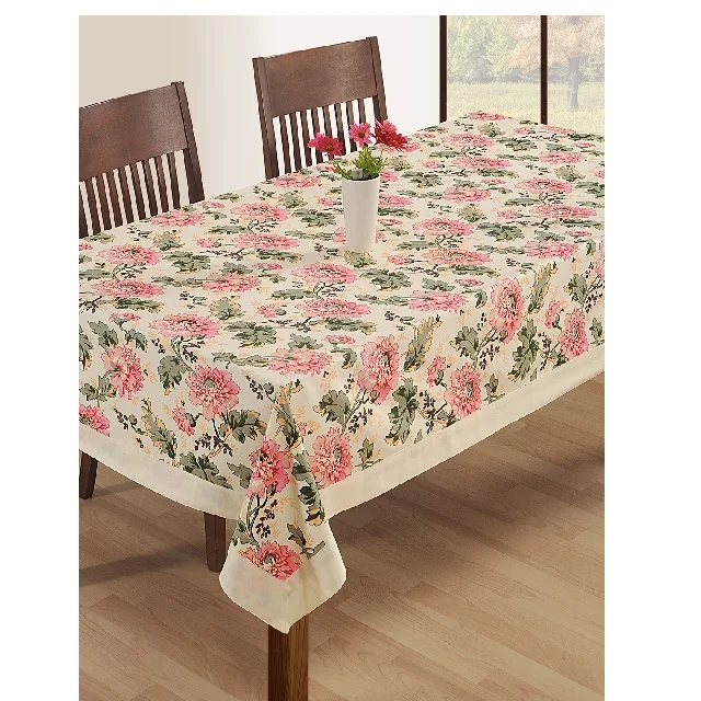 100% Cotton Custom Print Design Square Table Cloth Customized Party Table Linen India Top Selling Products High-Quality Reusable