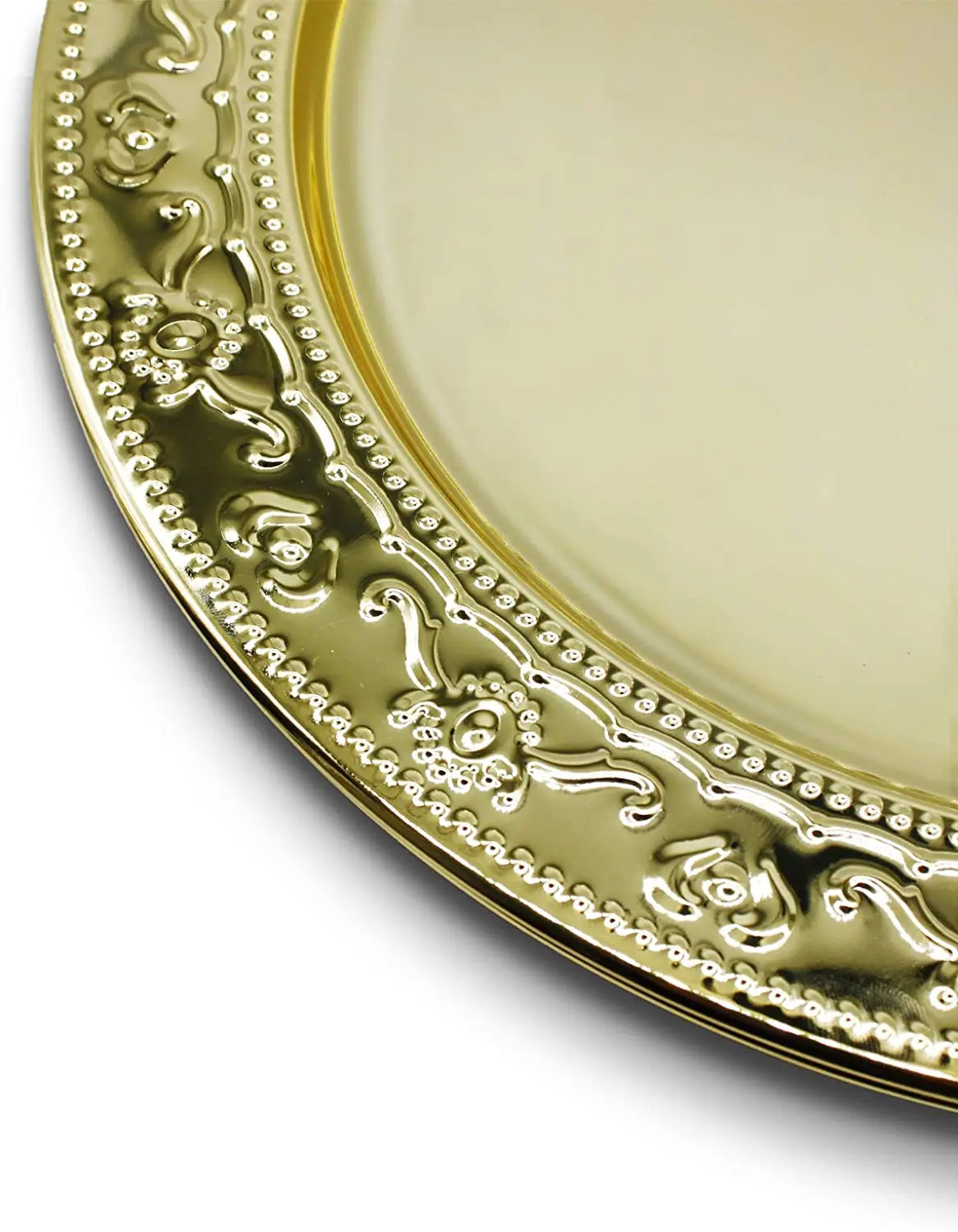 Stainless Steel Plate With Etched Decorative Design Serving Tray Platter For Thanksgiving,Christmas, Holidays,Weddings, Parties5