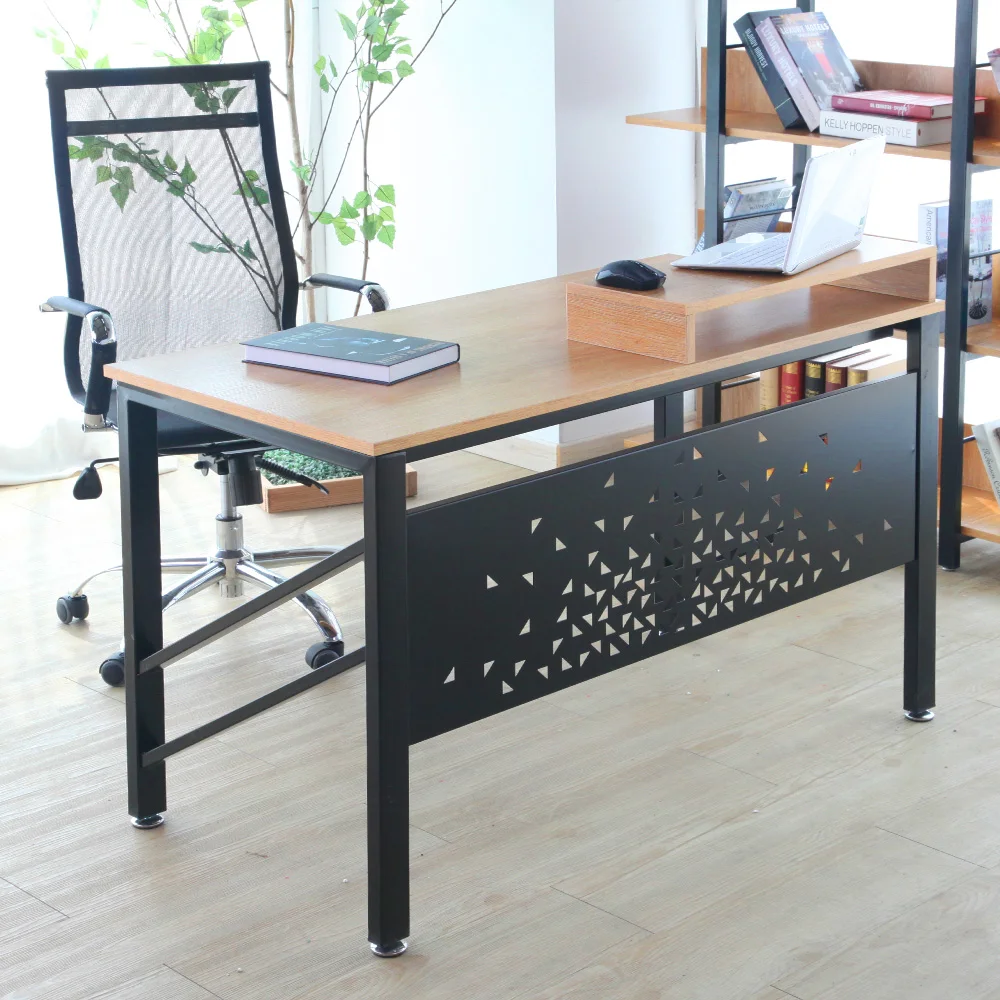 Industrial office desk furniture Writing Table Wooden Top Metal Legs PC modern executive office desk Computer Desk