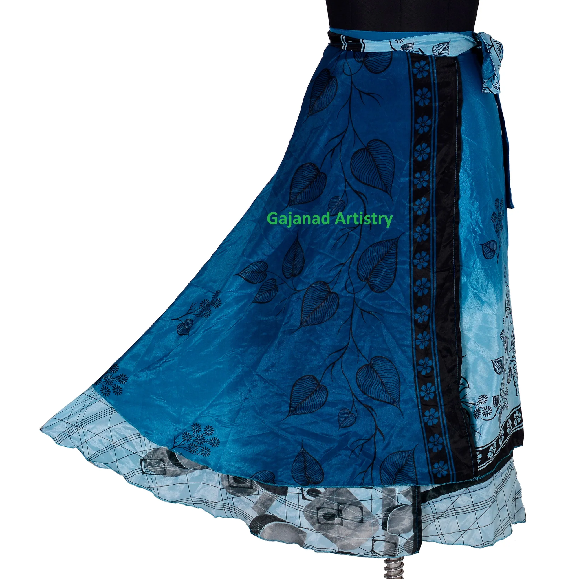 Vintage silk reversible long skirt Vintage  Silk Long  wrap around long  Silk sari long wrap skirt reversible women dress