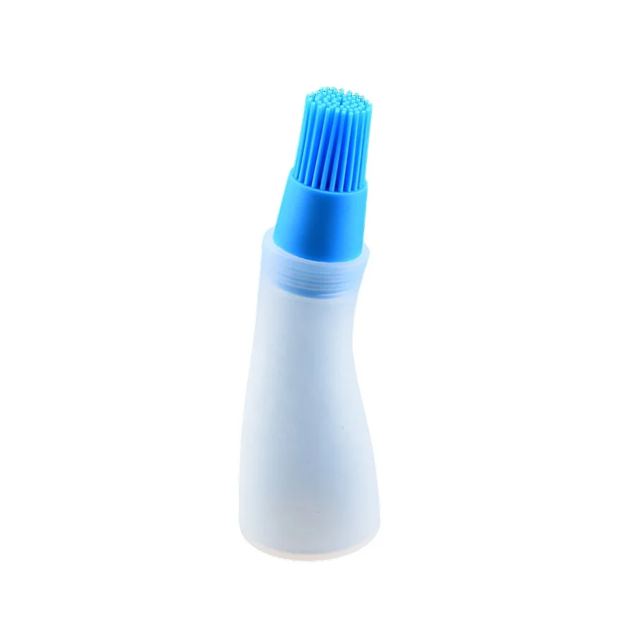 Baking Oil Brush Silicone Oil Bottle with Barbecue Brush Sauce Butter Brush Kitchen Cooking Accessory