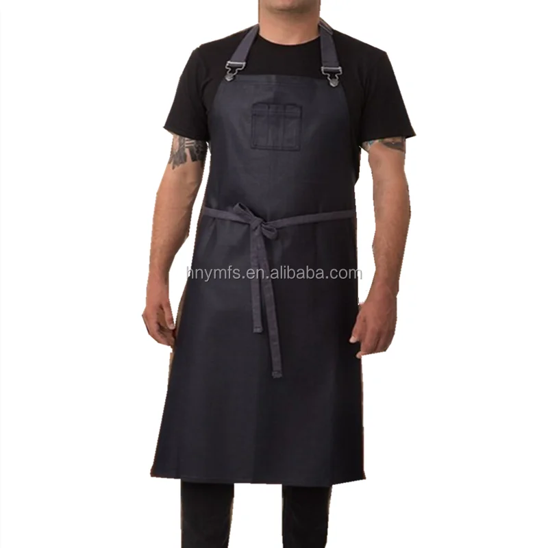Factory Instock Cheap Price T/C Black  Kitchen Bib Aprons
