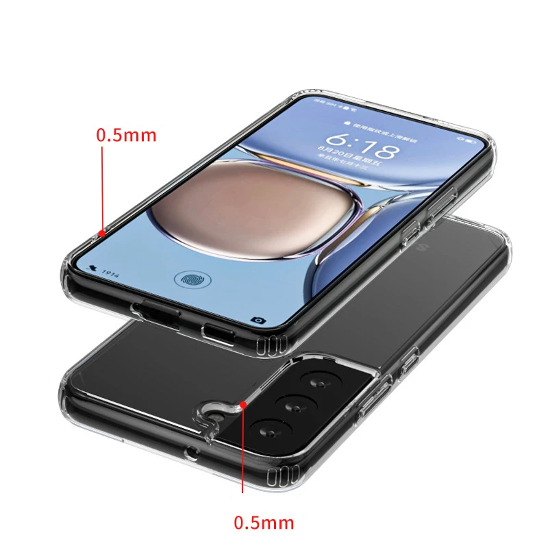 Хит продаж кристально прозрачный акриловый жесткий чехол для телефона Samsung Galaxy S22 Plus