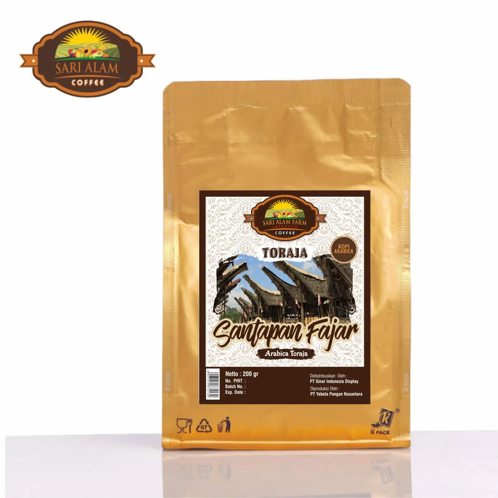 Кофейный кофейный сари Арабика тораджа