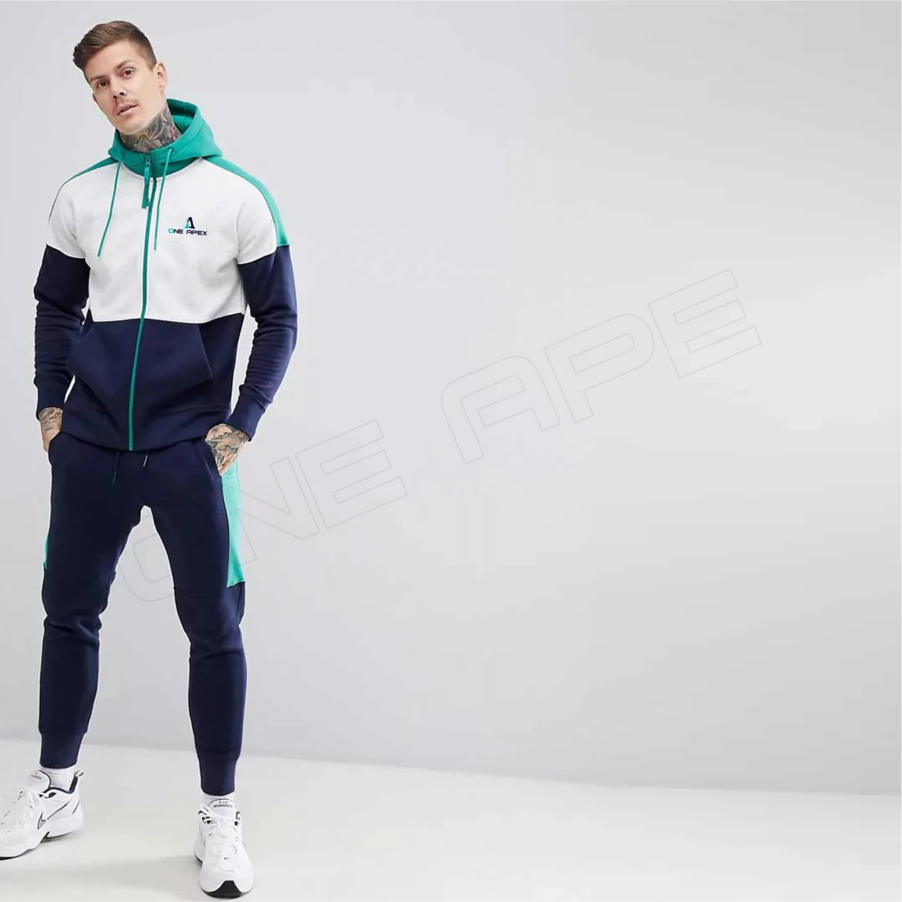 2021 Custom private label Wholesale New Model Adult Jogging Suit Sports Training men Tracksuits custom logo sweatsuit by oneapex