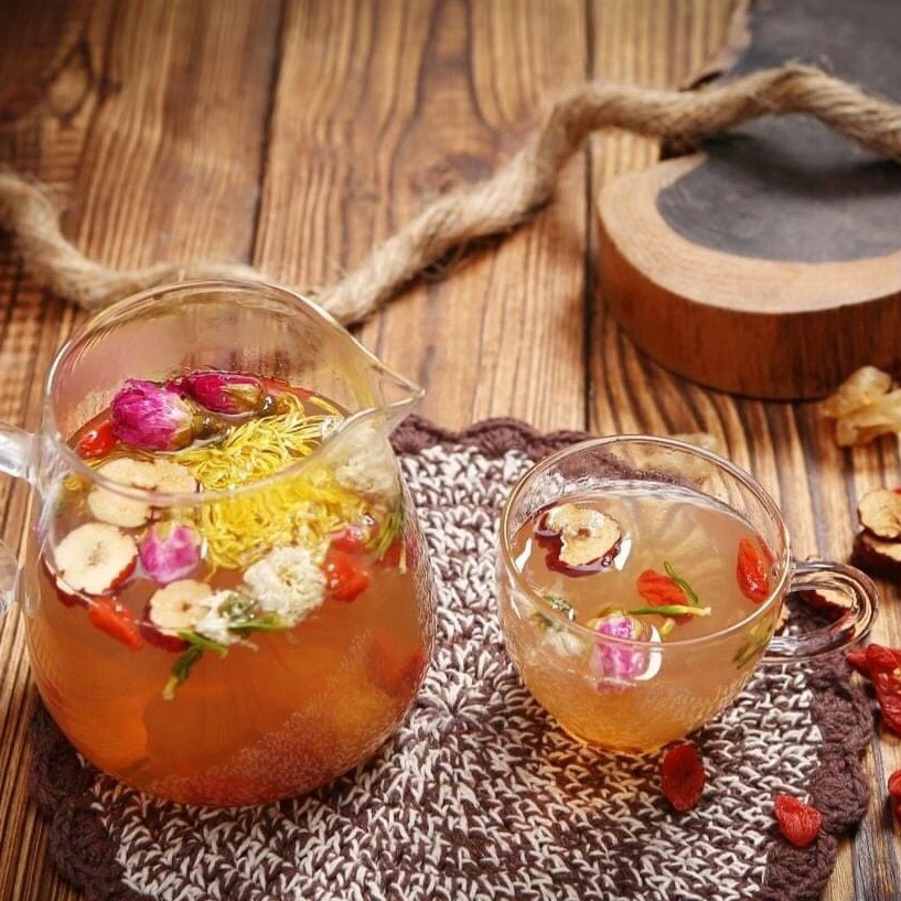 
Premium Mixed Flower Tea ( Rose , Daisy Blue Butterfly Pea , Jujube Fruit, Brown Sugar...) 