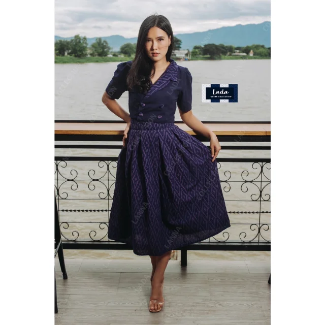 Лидер продаж тайские повседневные женские платья премиум-класса ручная работа Лада Лана коллекция 034 комплект из юбки с тайским рисунком