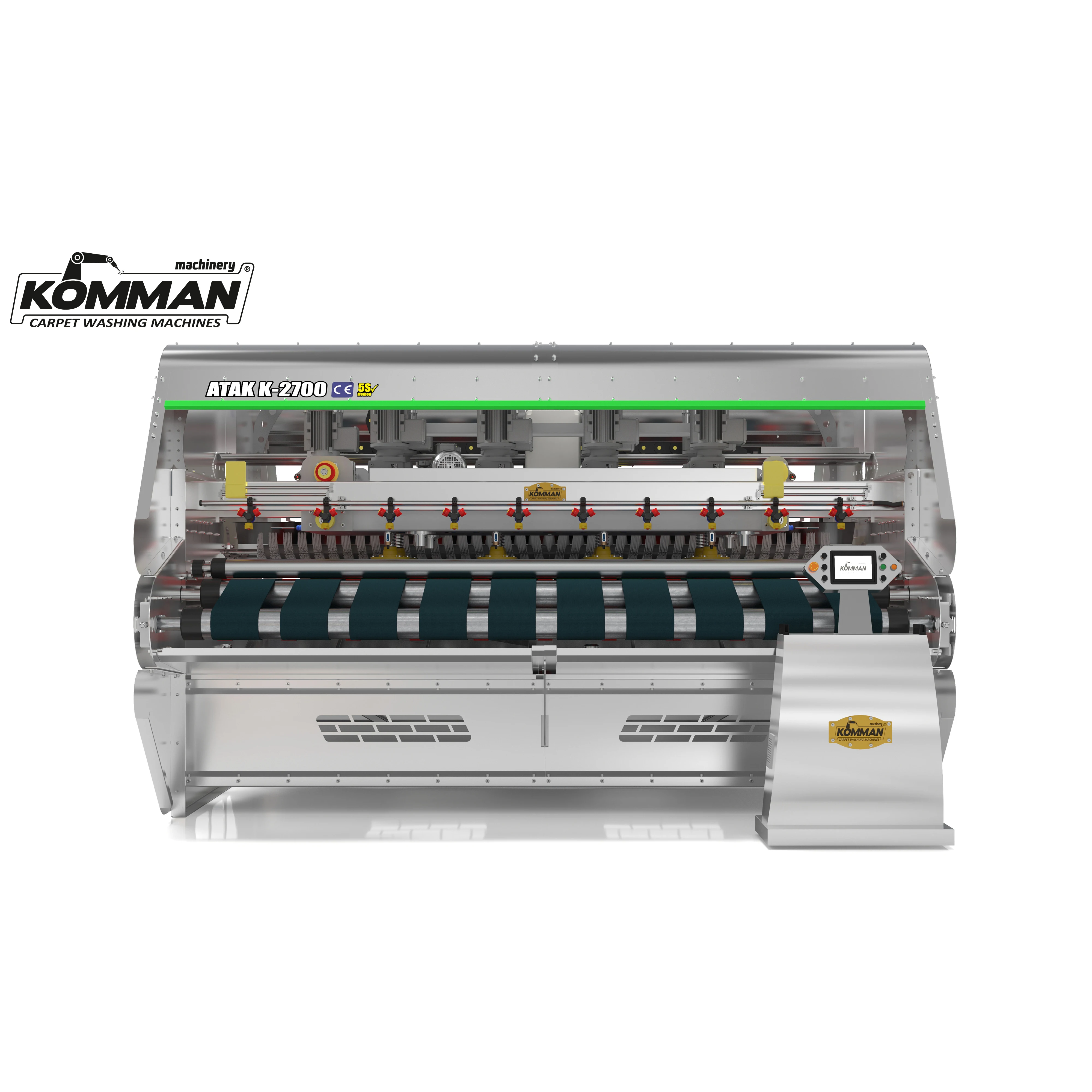 
Full Inox Automatic Industrial Carpet/Rug Cleaning Machine- Commercial Rug Washer.2.70 meters conveyor surface Atak K 2700 