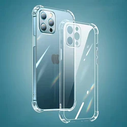 2.0mm Soft TPU Transparent Cover Clear 4 Corner Shockproof Full Protection Anti-Scratch Cell Phone Case for iPhone 13 Case