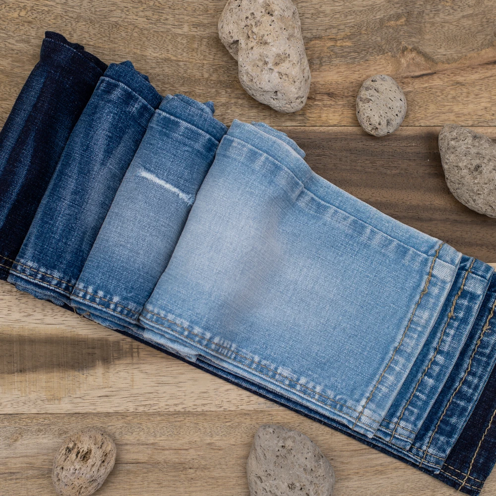 Классическая Модная Джинсовая трикотажная ткань из полиэстера и вискозы