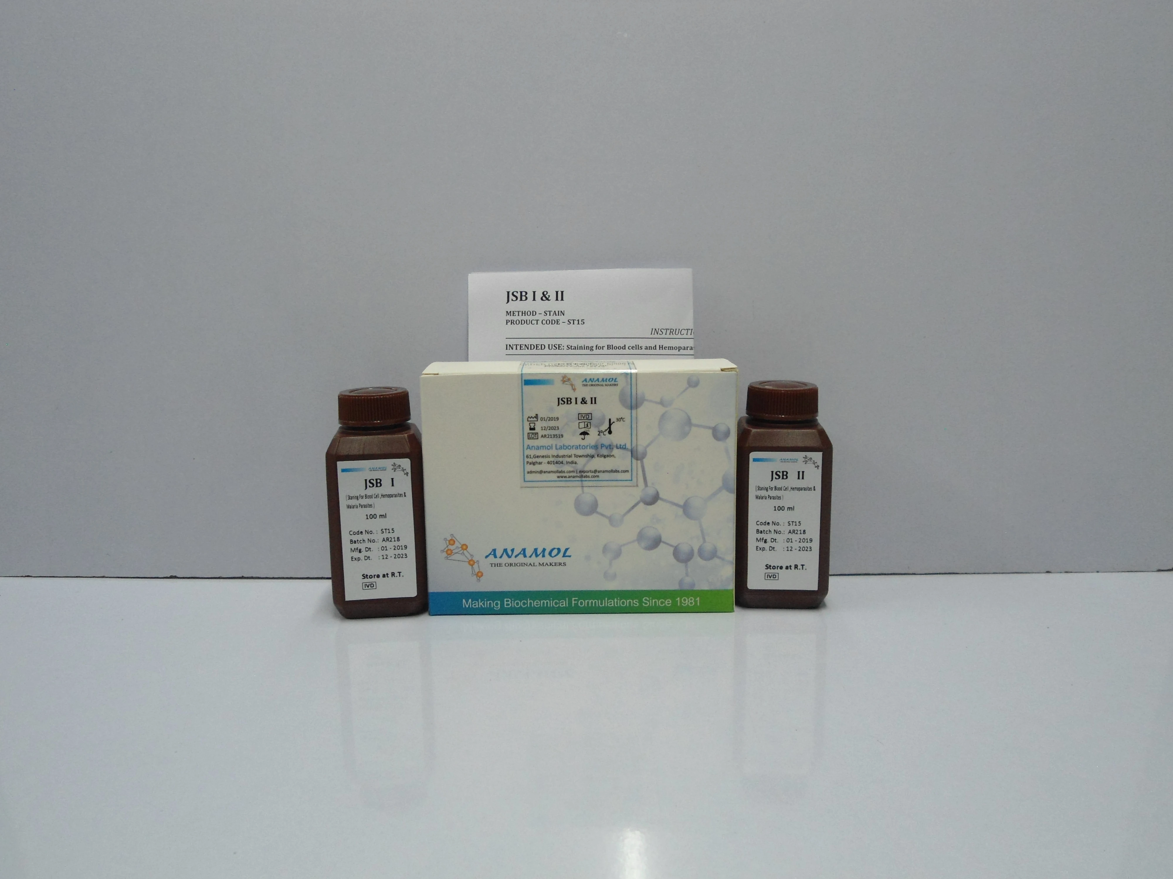 Malaria Stain JSB I & II Stain Kit