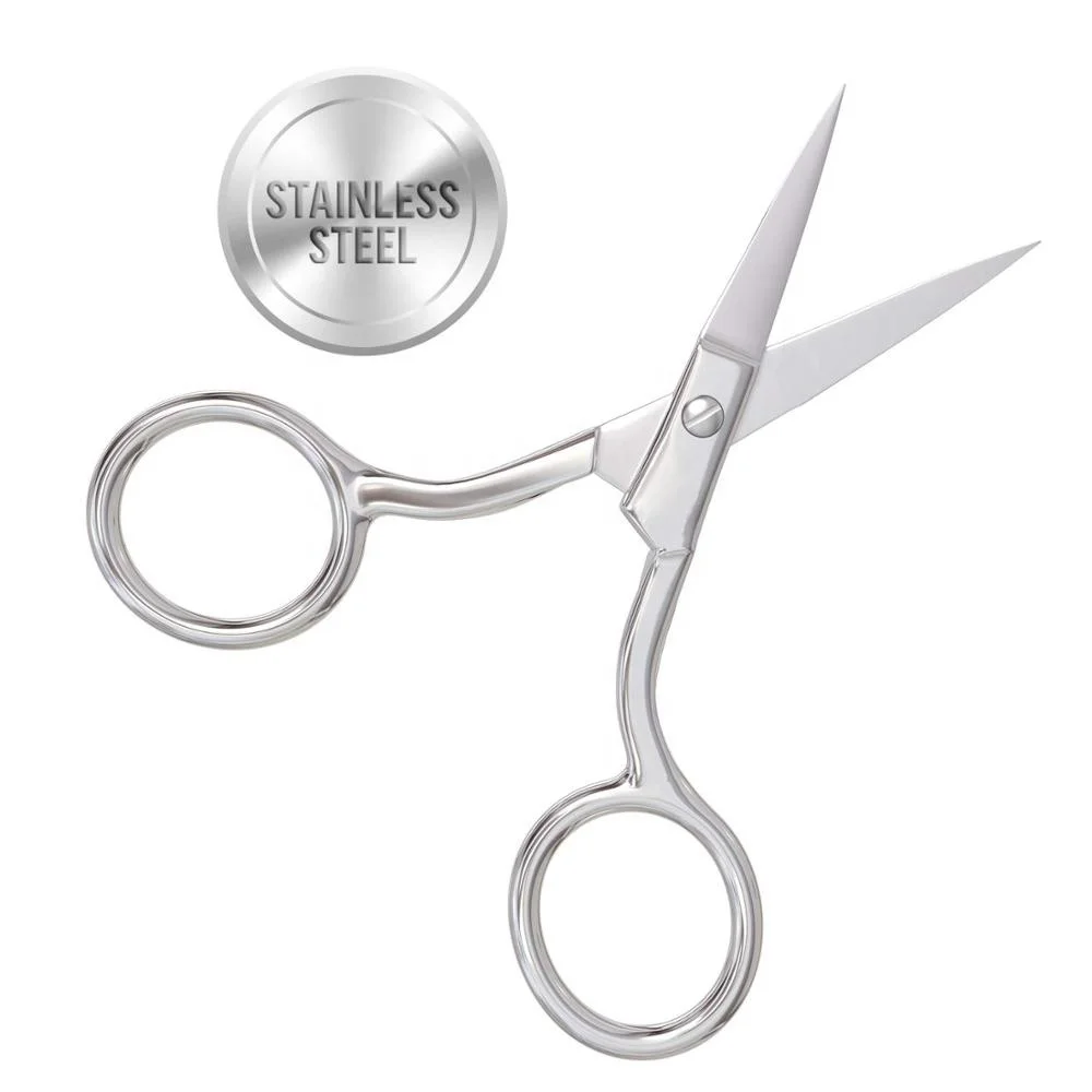 Small Scissors For Grooming Stainless Steel Straight Tip Scissor For Hair Cutting Beard Eyebrow Moustache Nose Trimming