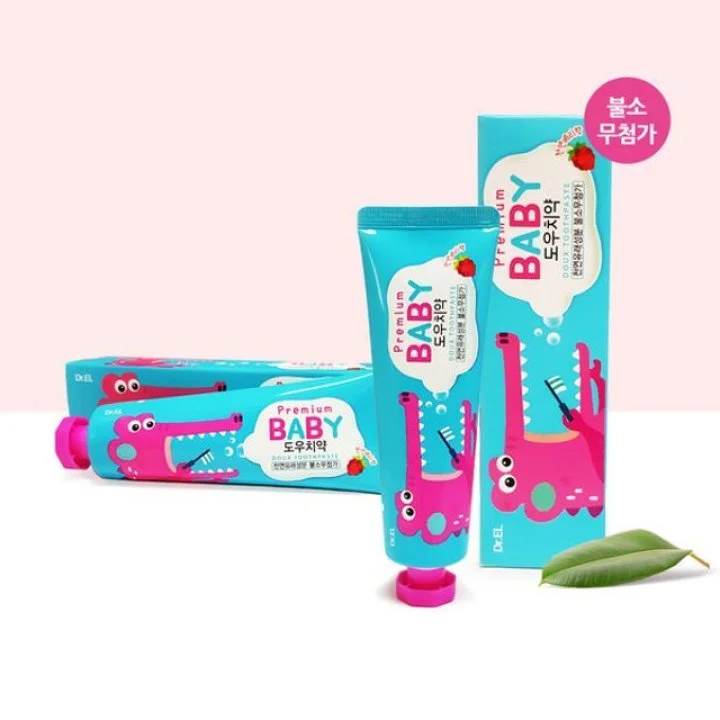
Korean ER.EL Kids baby non fluorine organic toothpaste teeth whitener whitening toothpaste 
